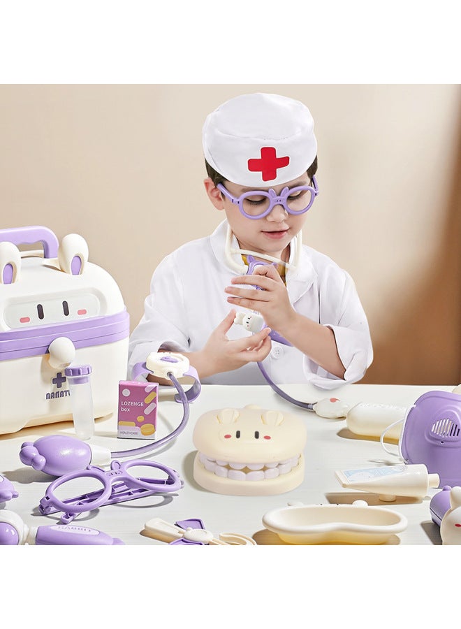 Purple Nana Rabbit Play Home Simulation Medical Portable Toy Case Cute Cute Fun Shape Educational Children-Specifications:5501