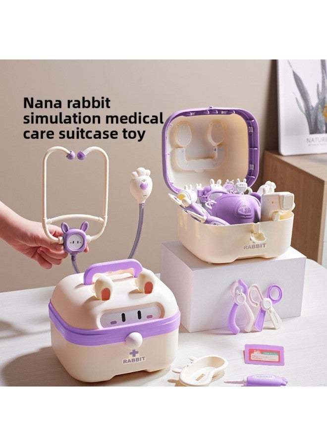 Purple Nana Rabbit Play Home Simulation Medical Portable Toy Case Cute Cute Fun Shape Educational Children-Specifications:5501