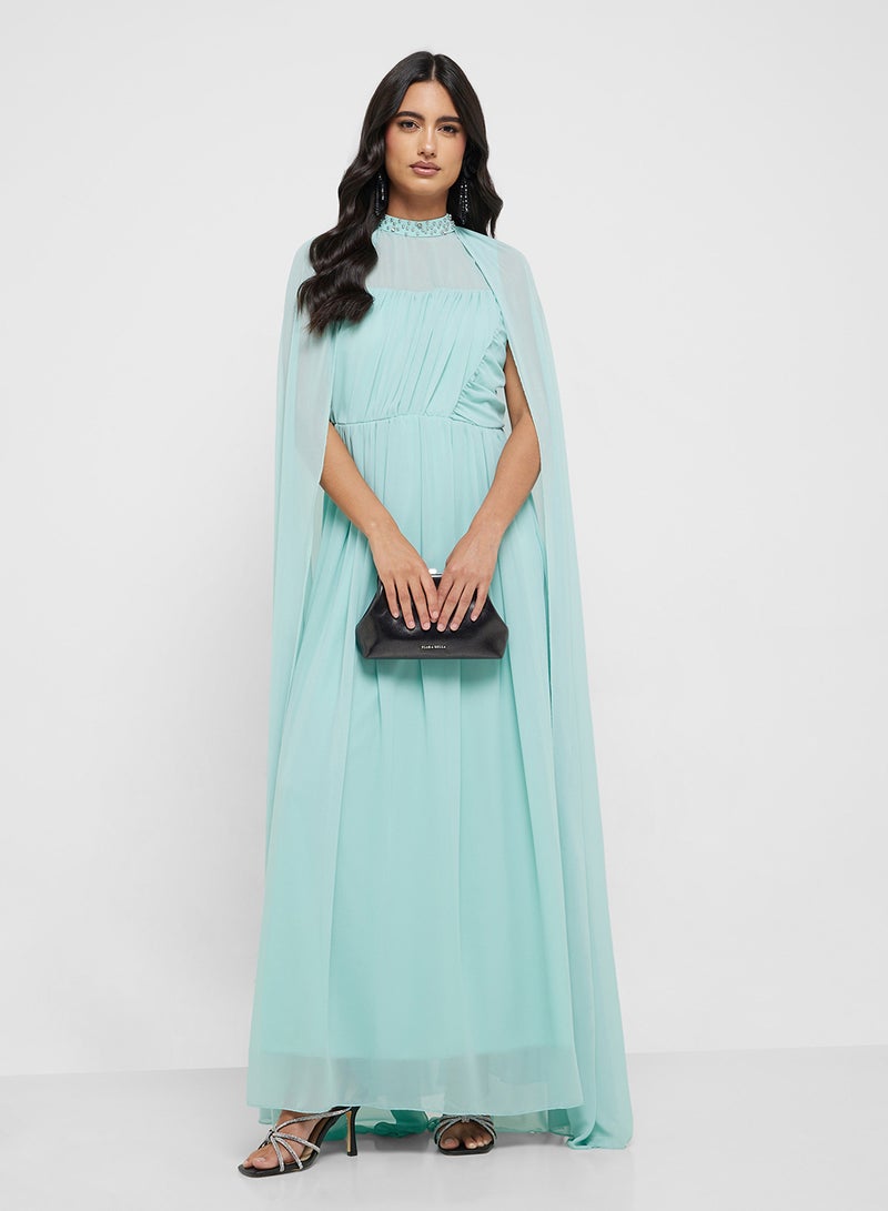 خزانة فستان ماكسي شيفون بكاب - Image 1