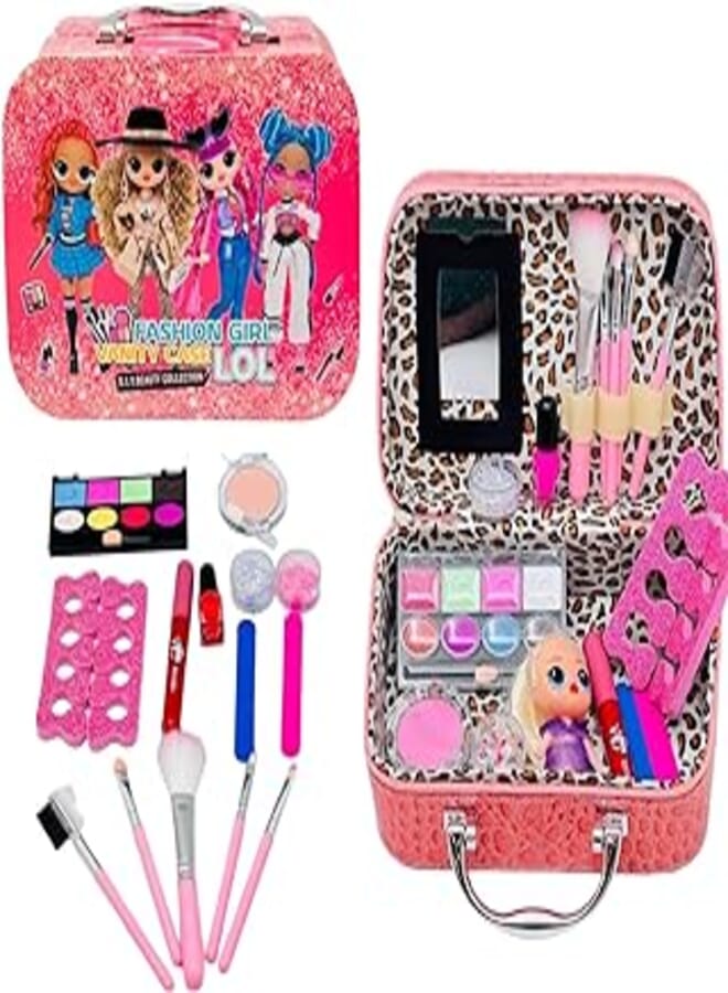 Makeup Toy Set Makeup Bag + Surprise in Bag High Quality - Washable Cosmetics Suitable for Girls Party Favors Age 3+ 