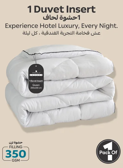 Donetella Comforter Duvet Insert – Size 200x230 cm – All Season Quilt with 350 GSM Soft Luxury Down Alternative Filling – Diamond Quilted for Queen Bed