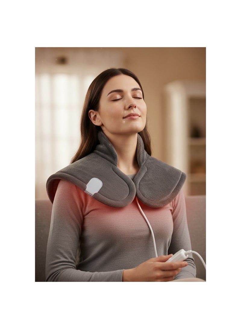 بريما وسادة كهربائية للكتف والرقبة تمنح دفئًا مريحًا في الأجواء الباردة مع سلك طويل و4 مستويات حرارة للاستخدام المرن - Image 3