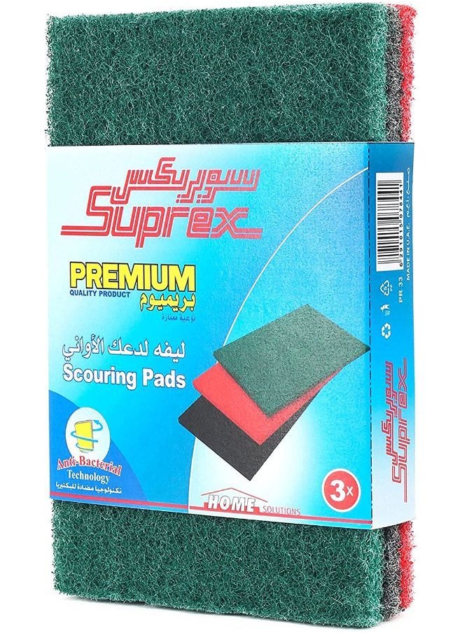 Suprex - Scouring Pad 12 pieces with Anti Bacterial Technology  Heavy Duty Dishwashing Pad Great for the Kitchen Garage  Outdoors General Purpose Cleaning Food Safe - Image 1