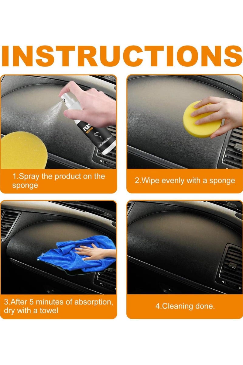 Generic Car seat and dashboard cleaner, very strong polish, and comes with a cleaning sponge  - Image 5