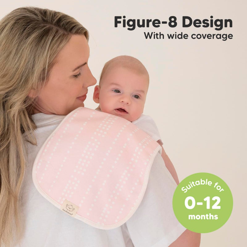 KeaBabies Organic Burp Cloths Baby Boy & Girl - 5-Pack Super Absorbent Cotton Burping Cloths for Babies, Soft & Plush Newborn Spit Up Rags, Infant Towels for Milk Spit Up, Unisex, Large 21" x 10" (Sweet Charm) - Image 3