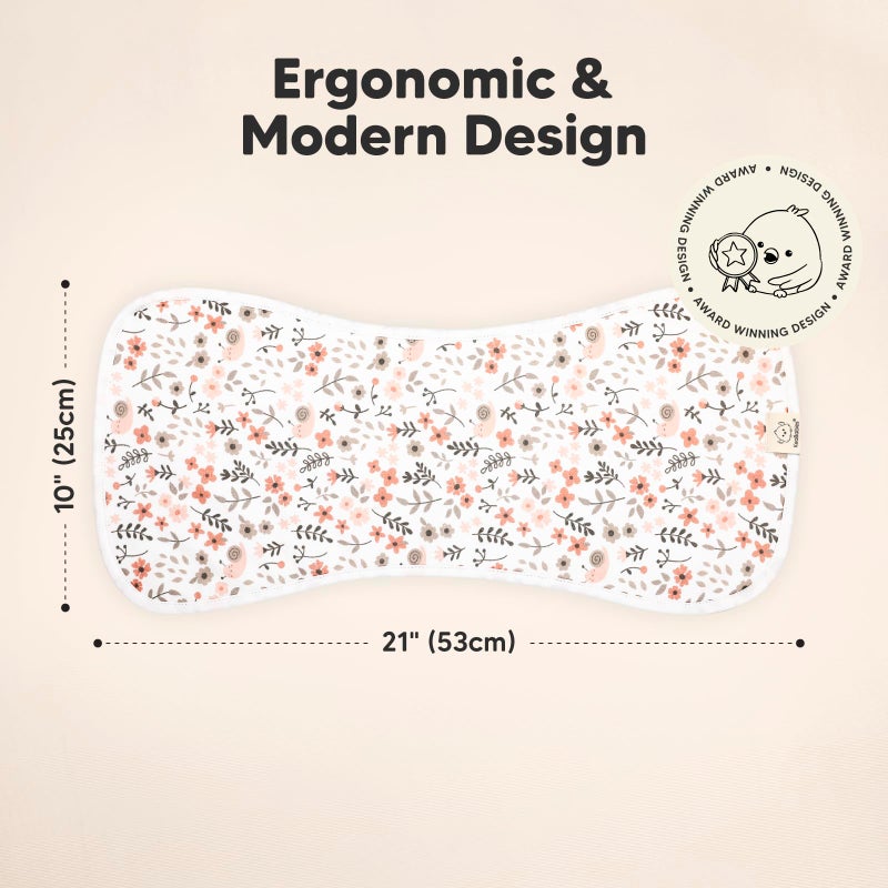 KeaBabies Organic Burp Cloths Baby Boy & Girl - 5-Pack Super Absorbent Cotton Burping Cloths for Babies, Soft & Plush Newborn Spit Up Rags, Infant Towels for Milk Spit Up, Unisex, Large 21" x 10" (Sweet Charm) - Image 2