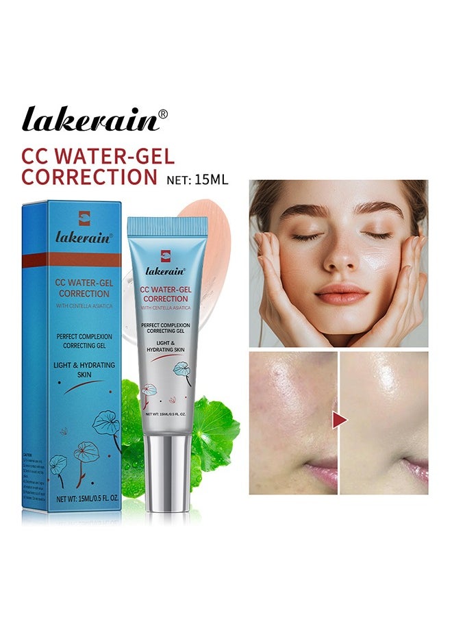 lakerain CC Red Correctiong Cream With Centella Asiatica - Pereect Complexion Correcting Gel , Light Hydrating Skin Concealer Full Coverage,Moisturizing Pre-Makeup Primer Brightening For Mature Skin #03  - Image 3
