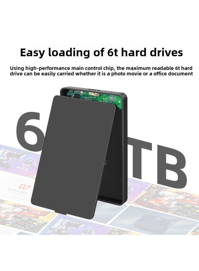 3.0 Mobile Hard Disk Box Notebook Serial SATA Solid State Drive SSD Screw-free 2.5 Inch USB-Colour:Twill Model-usb 3.1 Black With Data Cable  - Image 4