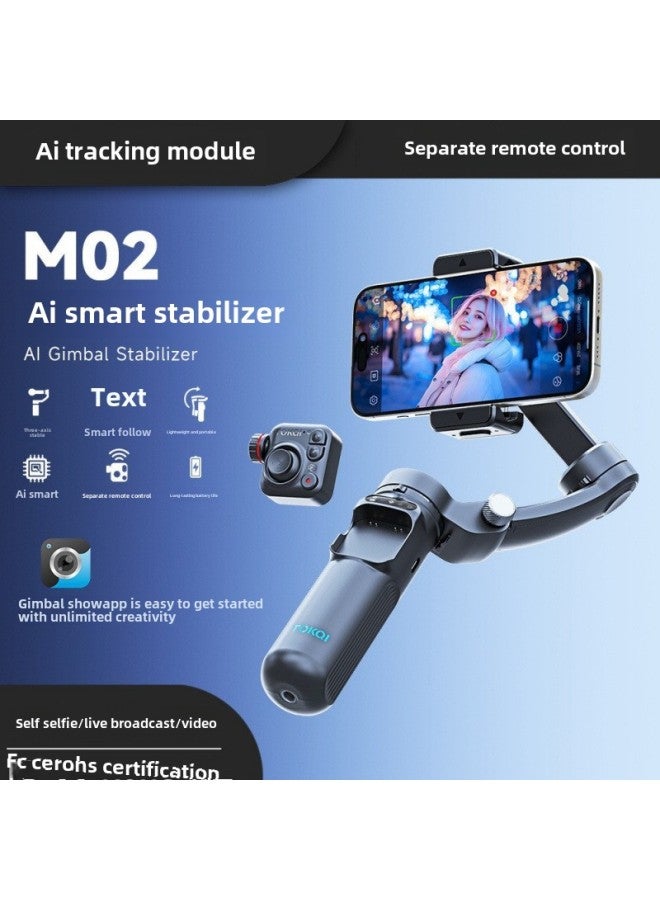 Mobile Phone Anti-shake Pan-tilt Three-axis Stabilizer Intelligent Face Tracking Anti-shake Photography Live Broadcast Stabilizer Multi-function Rack-Color:【m02+ Magnetic Fill Light】 Intelligent Three-axis Gimbal Stabilizer - Image 3