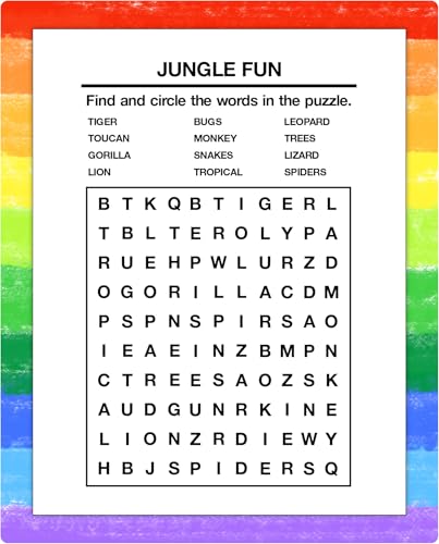ZOCO Word Search for Kids Mini Activity Pads 50 Bulk Pack Without Crayons Party Favors Goodie Bag Stuffers Activities for Kids - Image 5