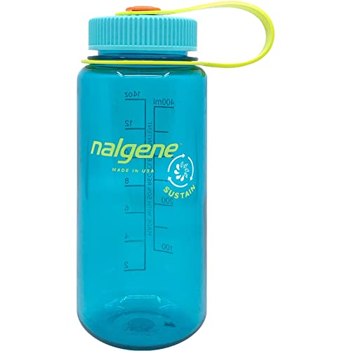 Nalgene Sustain Tritan BPA-Free Water Bottle Made with Material Derived From 50% Plastic Waste  16 OZ  Wide Mouth  Cerulean Sustain - Image 2