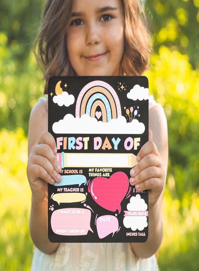 INKNOTE Double-Sided First Day and Last Day of School Sign 8 X10 Inch Kindergarten Chalkboard Signs for Kids Wooden Back to School Photo Prop Supplies for Preschool Kindergarten Elementary - Image 3