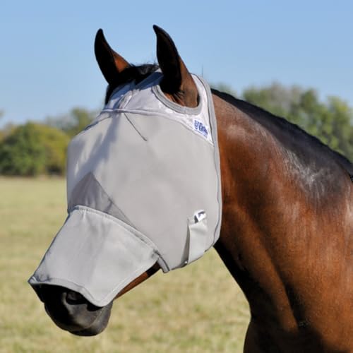 Cashel Crusader Fly Mask Long Nose Grey Warmblood
