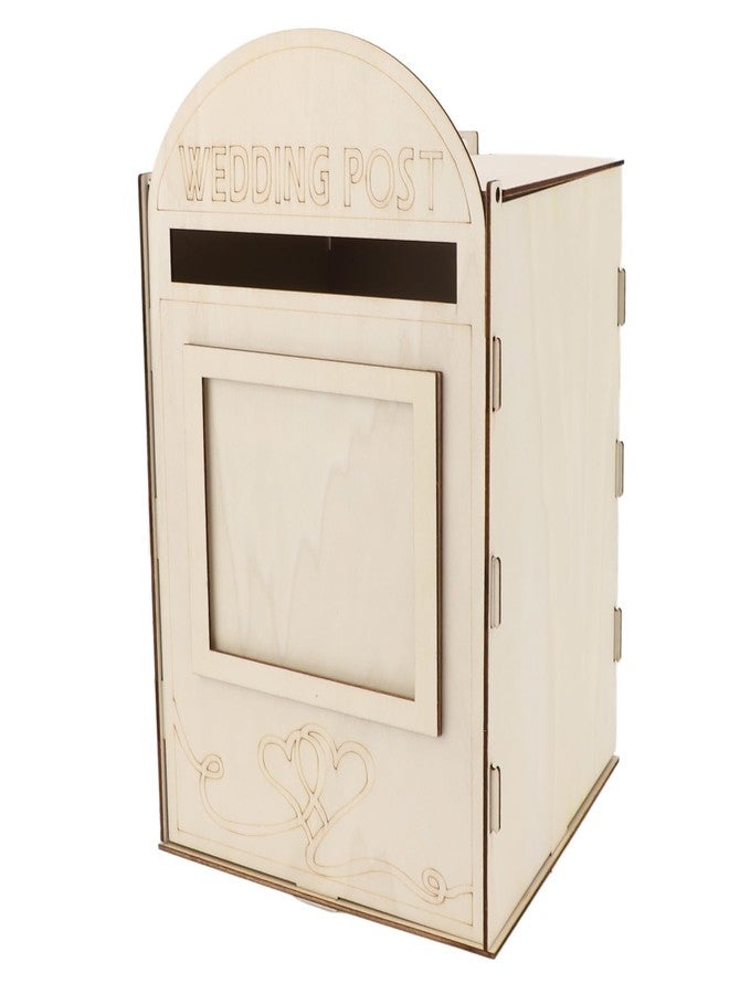 Yoidesu Wooden Wedding Mailbox Post Box, Vintage, Multipurpose Box for Weddings, Parties, Anniversaries, Graduations and Baby Showers,33.1 x 20.3 x 20.3cm (JM01617) - Image 1