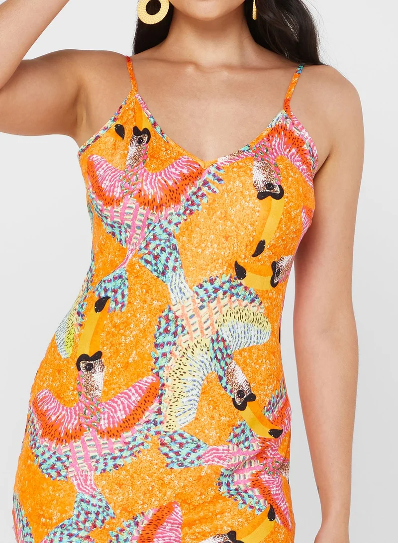 Never fully Dressed Printed Bodycon Dress