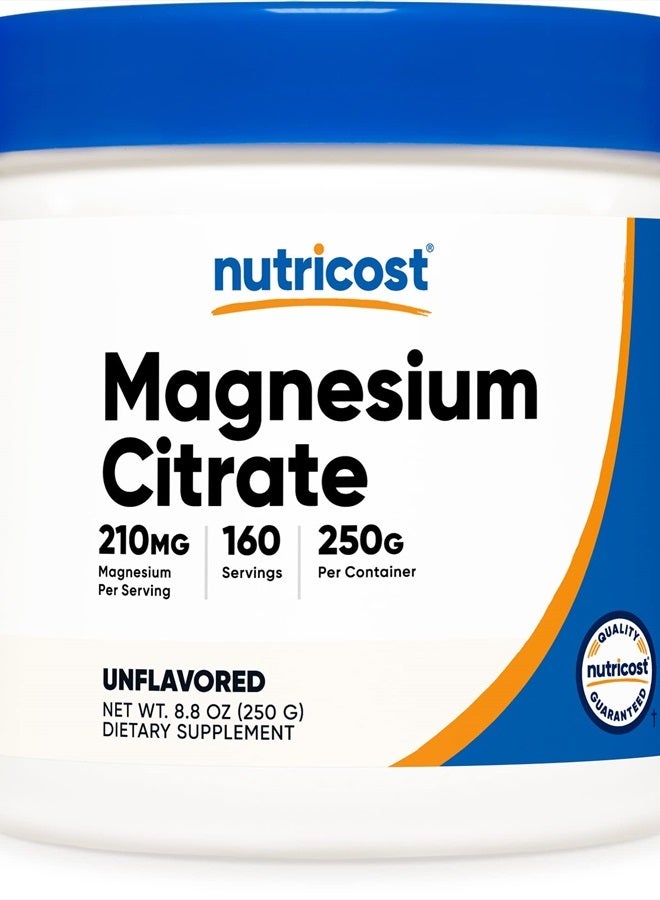 Nutricost Magnesium Citrate Powder (Unflavored, 250 Gram) - Image 1
