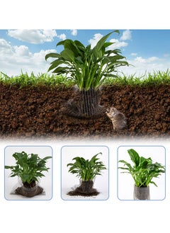 SYOSI 4 Pcs Root Guard Gopher Proof Wire Basket Mole and Vole Mesh Wire Baskets Underground Stainless Steel Wire, for Garden Pots Underground Pests Repellent Plants Root Protection  - Image 4