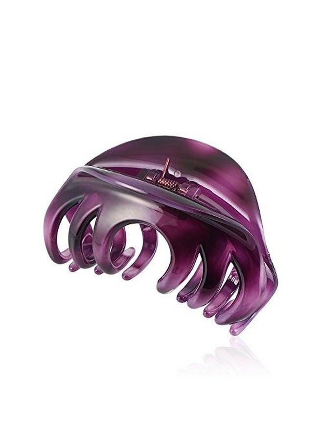 Rosette Hair Rosette Large Chic Styling Hair Claw Clip Organic Glass Hair Clips Clamps Indoor Outdoor Hair Grip Hairpins Hairgrip For Women And Girls Hair Barrettes For Thick Hair(Purple)  - Image 1