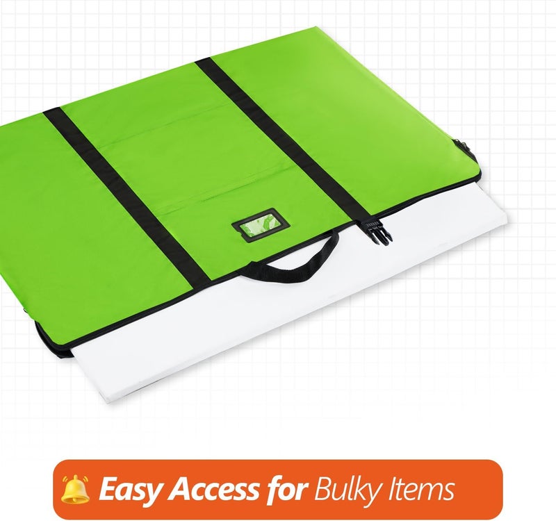 BERYA Large Size Art Portfolio Bag with Nylon Shoulder, 24 x 36 inches Light Weight Poster Storage Bag Board Holder with Handle and Zipper for Poster, Sketching and Drawing (Green) - Image 4