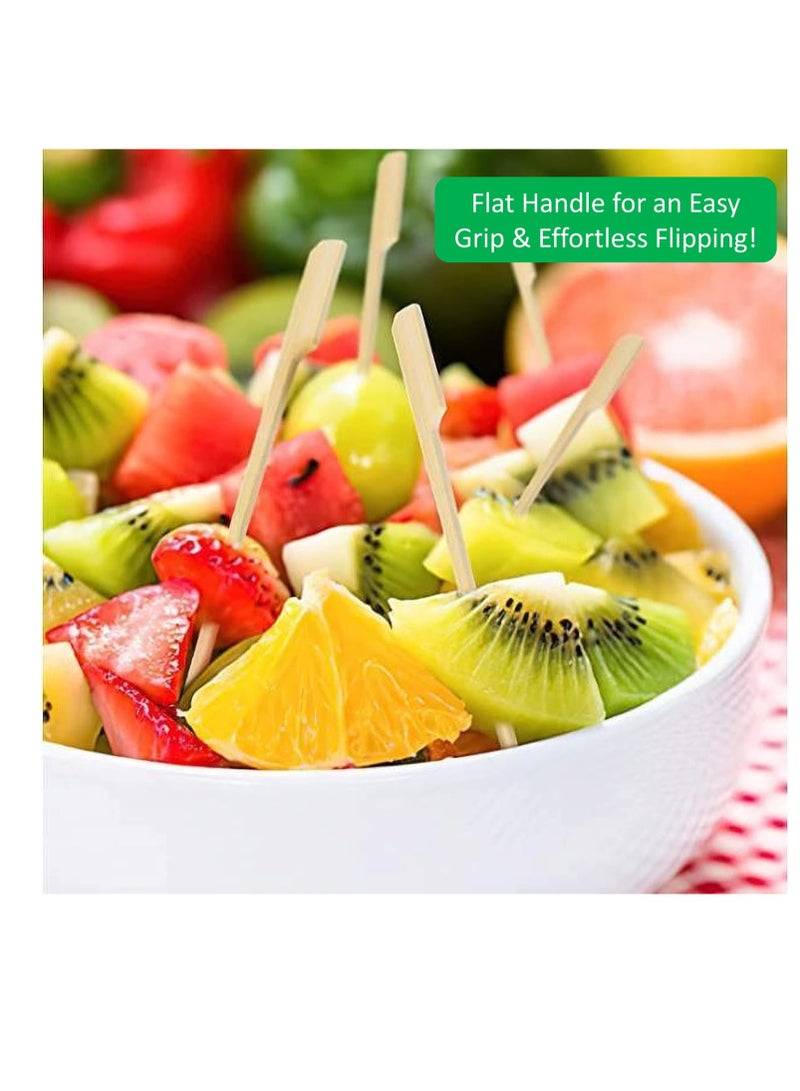 لافيش 100 قطعة من أعواد الكوكتيل من الخيزران من لافيش - أسياخ خشبية بطول 15 سم/5.9 بوصة للمقبلات والشواء والفواكه والسندويشات والمشروبات والوجبات الخفيفة للحفلات - أعواد أسنان خشبية فاخرة للمنزل والمكتب والمطاعم والمناسبات - Image 4