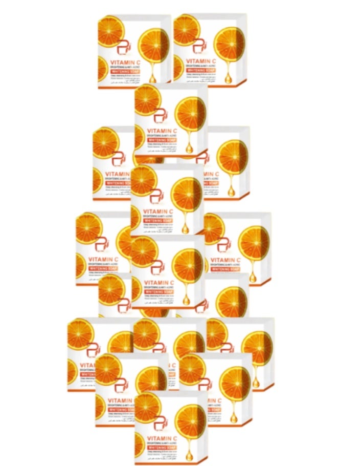 PYRON 17 Pieces Vitamin C Brightening And Anti-Aging Whitening Soap Orange 100grams - Image 1