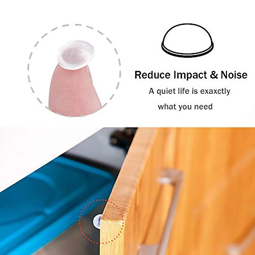 RUTICH Small Door Bumpers Self-Adhesive Clear Rubber Feet Tiny Bumpons 1/4" Diameter X 1/16" Thick 500 Pack…… - Image 3