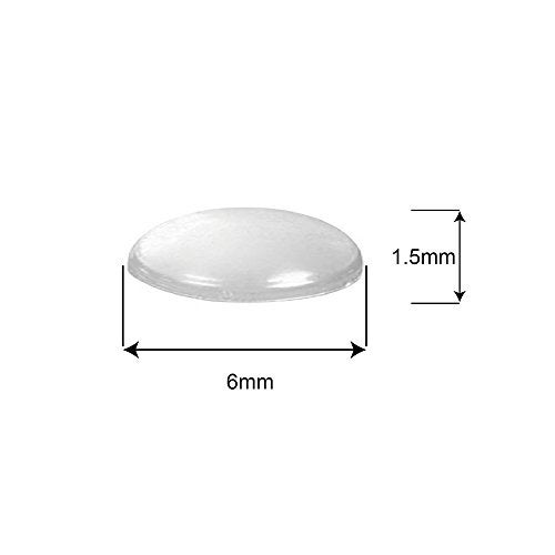 RUTICH Small Door Bumpers Self-Adhesive Clear Rubber Feet Tiny Bumpons 1/4" Diameter X 1/16" Thick 500 Pack…… - Image 2