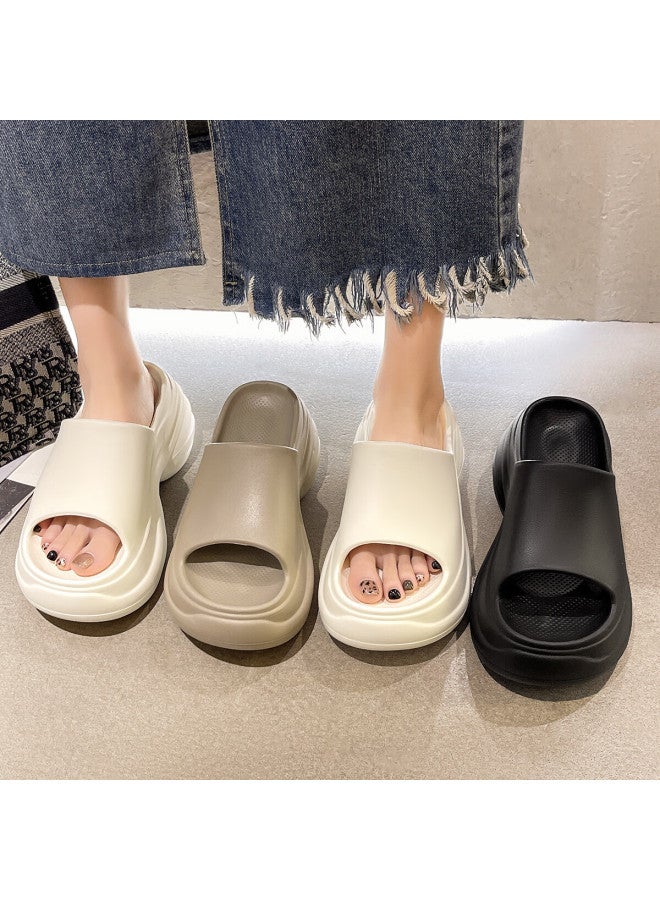 Tzldn Thick-soled Heightening Heel Slippers For Women, Outdoor Wear, New Summer Style, High Aesthetic Eva Squishy Feeling Ladies Sandals - Image 5