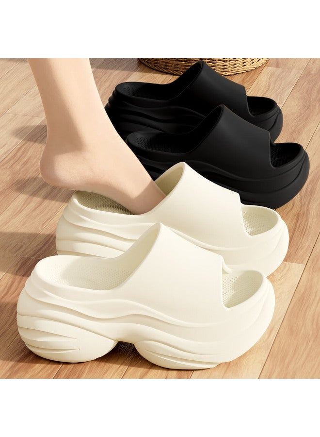 Tzldn Thick-soled Heightening Heel Slippers For Women, Outdoor Wear, New Summer Style, High Aesthetic Eva Squishy Feeling Ladies Sandals - Image 1