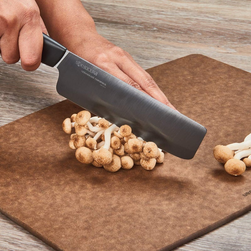 Kyocera Revolution Series 6-Inch Nakiri Vegetable Cleaver, Black Blade - Image 5