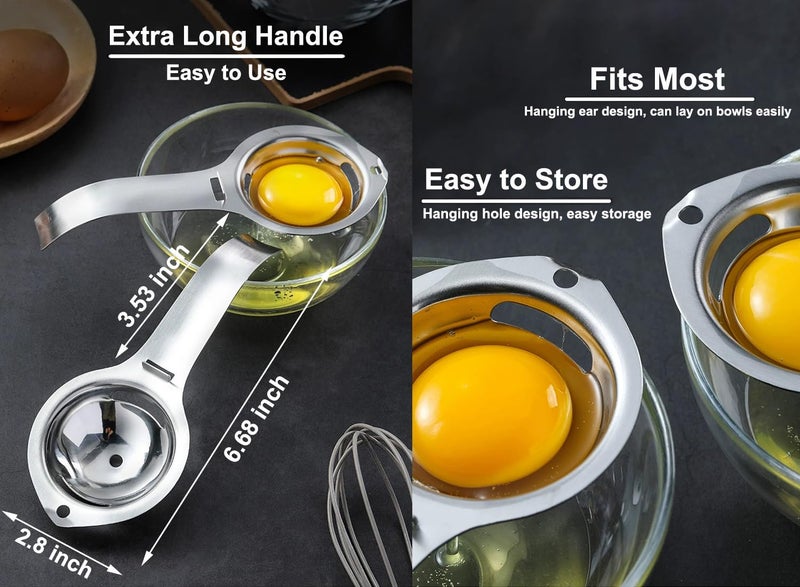 Ytuomzi Egg Separator Egg Yolk White Filter Food Grade Egg Divider Stainless Steel Egg Sieve Kitchen Gadget Cooking/Baker Tool Egg Extractor - Image 5