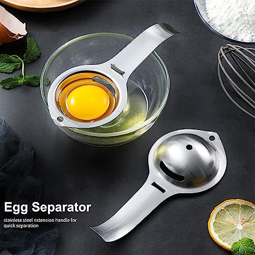 Ytuomzi Egg Separator Egg Yolk White Filter Food Grade Egg Divider Stainless Steel Egg Sieve Kitchen Gadget Cooking/Baker Tool Egg Extractor - Image 3