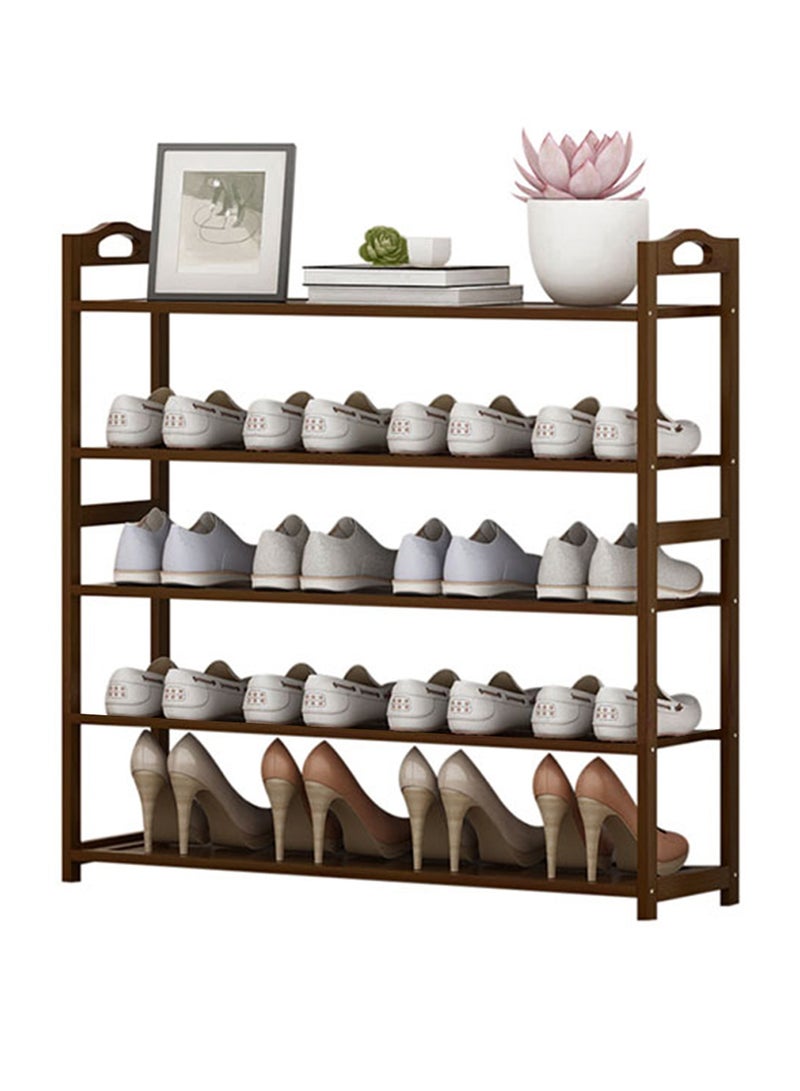 WEMART Shoe Rack,Natural Bamboo Free Standing Shoe Storage 5 Tier Shoe Rack Shelf Storage For Closet Free Standing Wood Shoe Shelf, Storage Organizer For Entryway Small Space Stackable - Image 1
