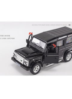 Model car 1/36 Land Rover Defender Car Model, Land Rover Model Car, Zinc Alloy Toy Car for Kids, Pull Back Vehicles Toy Car for Toddlers Kids Boys Girls Gift (Black)  - Image 4