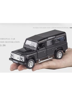 Model car 1/36 Land Rover Defender Car Model, Land Rover Model Car, Zinc Alloy Toy Car for Kids, Pull Back Vehicles Toy Car for Toddlers Kids Boys Girls Gift (Black)  - Image 5