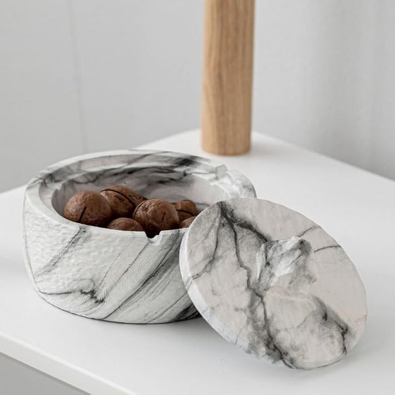 Ceramic Ashtray With Lid For Home Hotel Living Room Patio In 4 Colors - Image 3