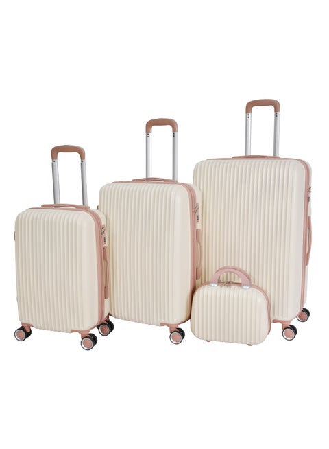 طقم شنط سفر من مورانو مكون من 4 قطع مقاس  14/20/24/28 بيج و كـاكي