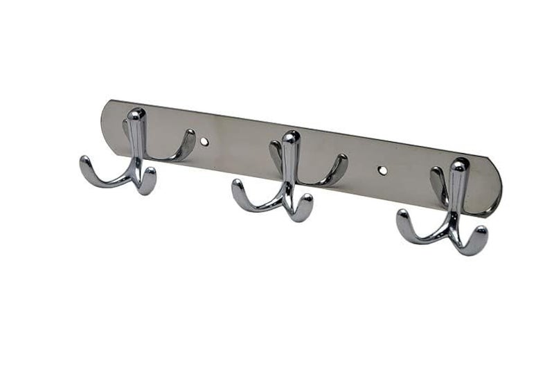 Set of Towel Holder Assorted Shapes - Towel Bar (Silver Trio Clothes Hanger)