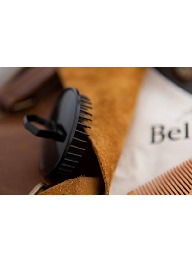 Belula 100% Boar Bristle Hair Brush For Men Set. Soft Hairbrush For Thin Normal And Short Hair. Boar Bristle Brush And Wooden Comb For Men. Free 2 X Palm Brush & Travel Bag Included. - Image 4
