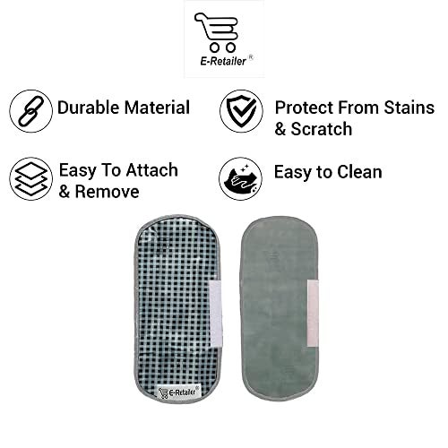 E-Retailer® Waterproof PVC 3-Layered Fridge Handle Cover Set of 2Pcs. For Refrigerator and Microwave oven (Color-Black Checks, Size-12x6 Inches) - Image 4