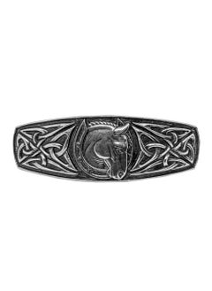 Oberon Design Celtic Horseshoe Hair Clip, Hand Crafted Metal Barrette Made in the USA with a Large 80mm Clip by Oberon Design 