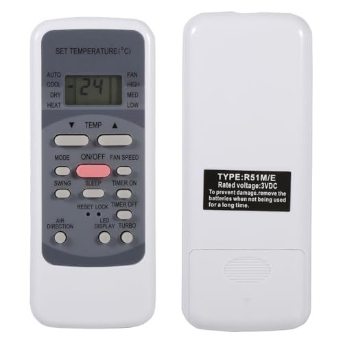 ZERONE R51M/E Remote Control Replacement for Air Conditioner, Air Conditioner Remote Control Compatible with R51 Series R51/E R51/CE R51M/CE R51D/E R51M/BGE R51M/BGE (1) - Image 4
