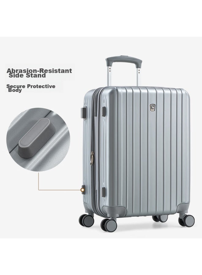 OIWAS Aihua Luggage Suitcase For Men And Women, Large Capacity Travel Case, 28-inch, 360-degree Wheels, Password Lock, Expandable, Space Silver - Image 5