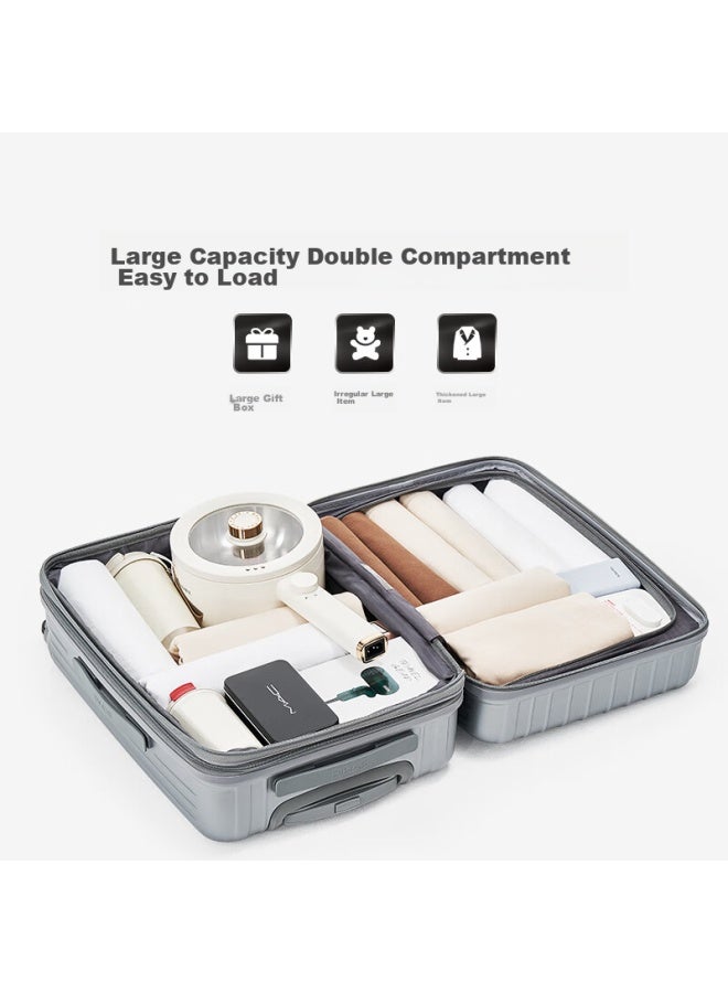 OIWAS Aihua Luggage Suitcase For Men And Women, Large Capacity Travel Case, 28-inch, 360-degree Wheels, Password Lock, Expandable, Space Silver - Image 1