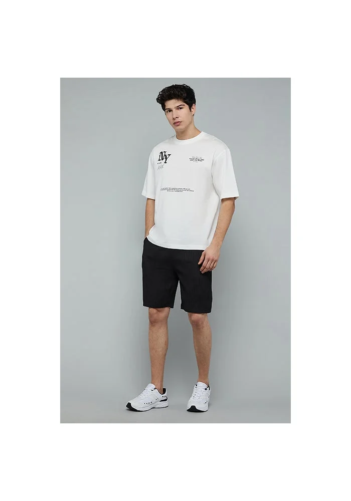R&b Printed T-Shirt with Crew Neck and Short Sleeves
