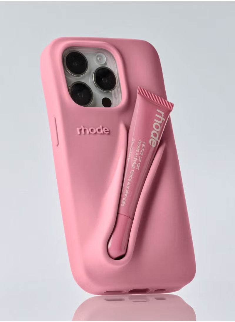 rhode - Hailey Bieber Same Silicone Lip Holder for Cell Phone, Lip Gloss Adhesive Sleeve for Phone, Lip Holder Stick-on Phone Case, Back Stick On Holder for iPhone Phones（Ribbon） - Image 1