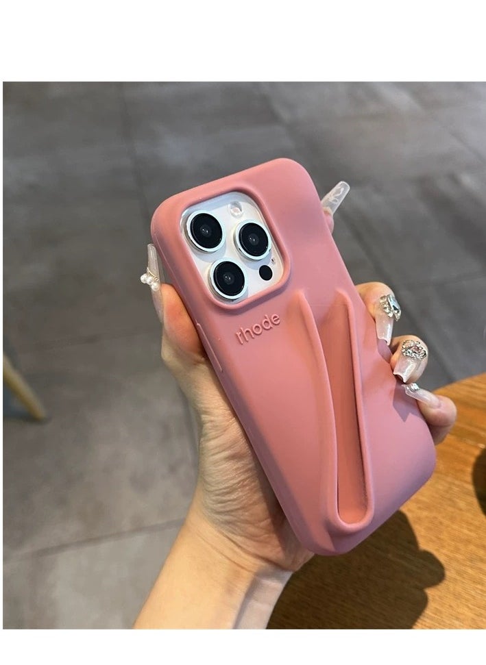 rhode - Hailey Bieber Same Silicone Lip Holder for Cell Phone, Lip Gloss Adhesive Sleeve for Phone, Lip Holder Stick-on Phone Case, Back Stick On Holder for iPhone Phones（Ribbon） - Image 1