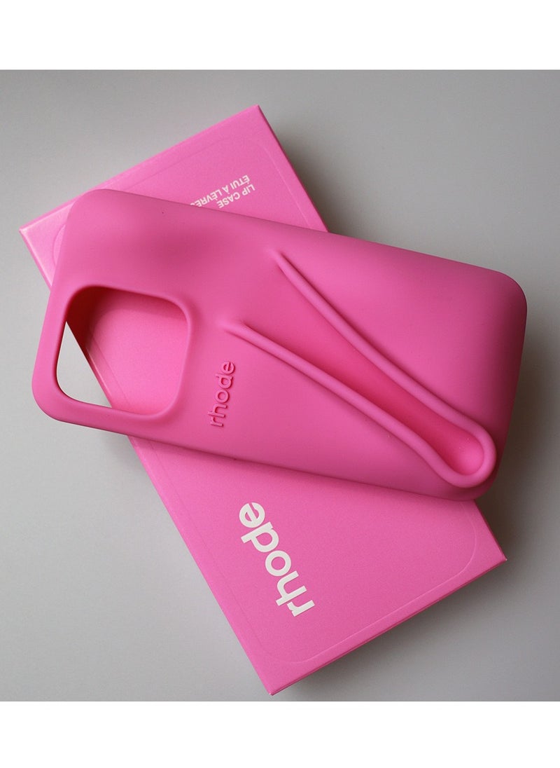 rhode - Hailey Bieber Same Silicone Lip Holder for Cell Phone, Lip Gloss Adhesive Sleeve for Phone, Lip Holder Stick-on Phone Case, Back Stick On Holder for iPhone Phones（Ribbon） - Image 1