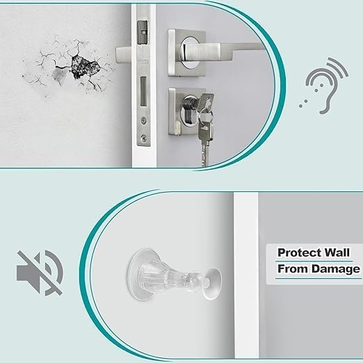 AASTIK SALES Silicone Door Stopper Magnetic Holder Wall Mount DamageFree with Durable Waterproof ecoFriendly Special Adhesive no Need to Drill Collision Mute  - Image 2