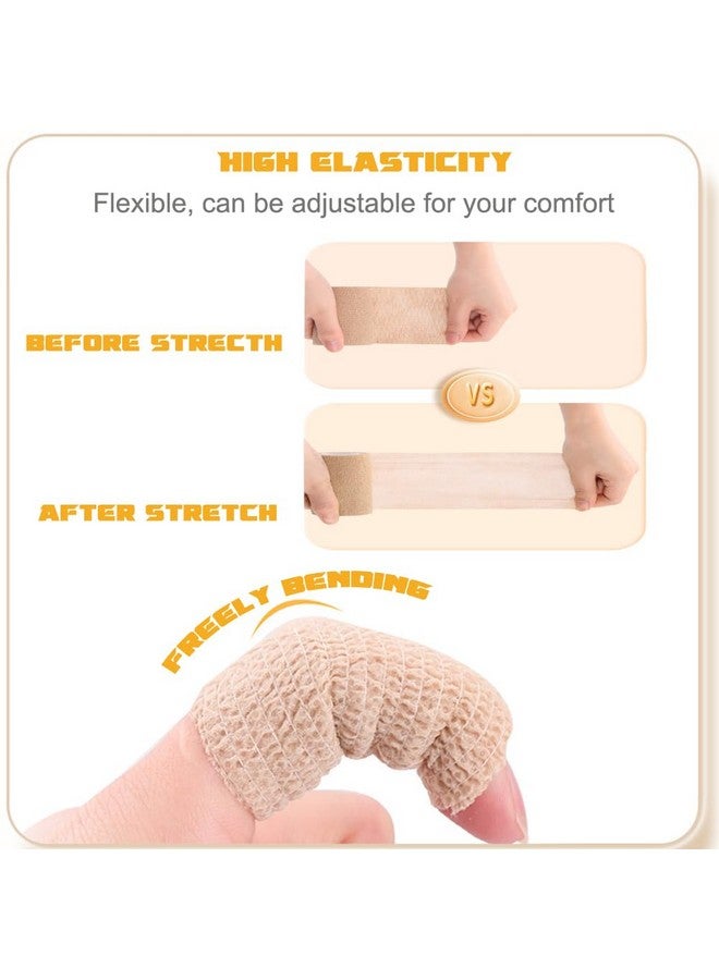 QUMY SelfAdhesive Bandage Wrap 6 Pack, 2 Inch X 5 Yards Cohesive Breathable NonWoven Vet Tape For Pets, Dog Bandage Shoes, Wound First Aid Gauze For Dog, Horse, Cat, Elastic Wrap For Ankle, Sports - Image 3